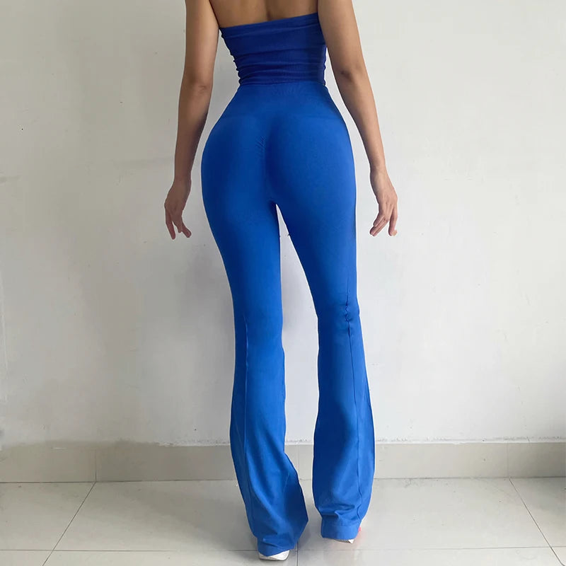 High-Waisted Flared Slimming Leggings