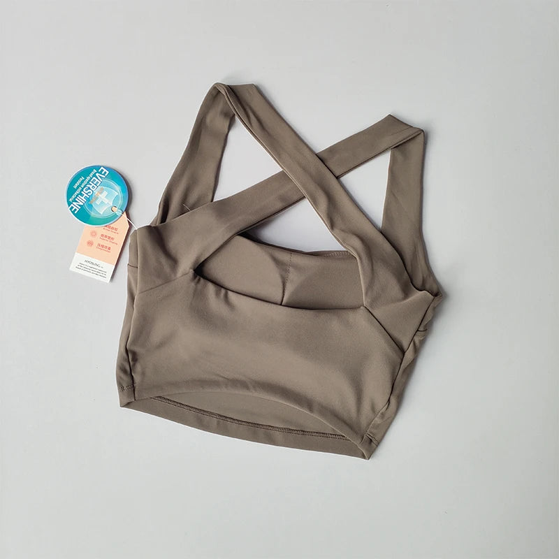 Seamless Cross-Back Sports Bra
