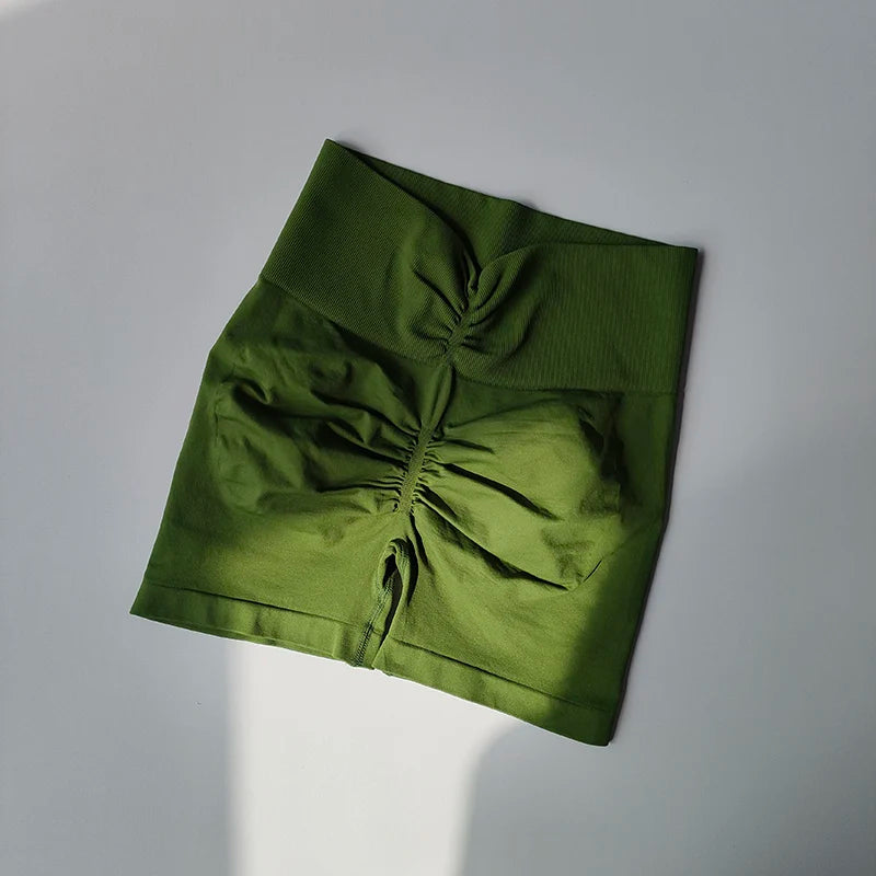 Peach-Lift High-Waist Fitness Shorts