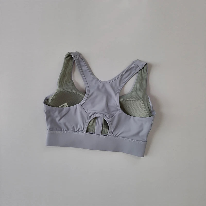 High-Impact Zipper Sports Bra