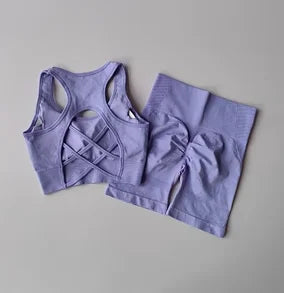 Set – Hip-Lifting Shorts & Beautiful Back Sports Bra