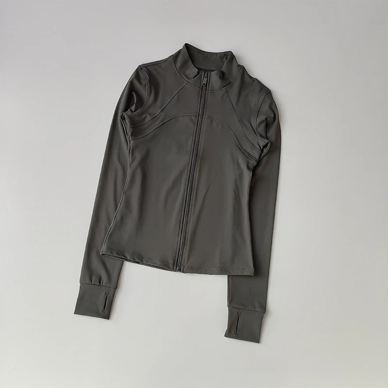 High-End Standing Collar Yoga Jacket