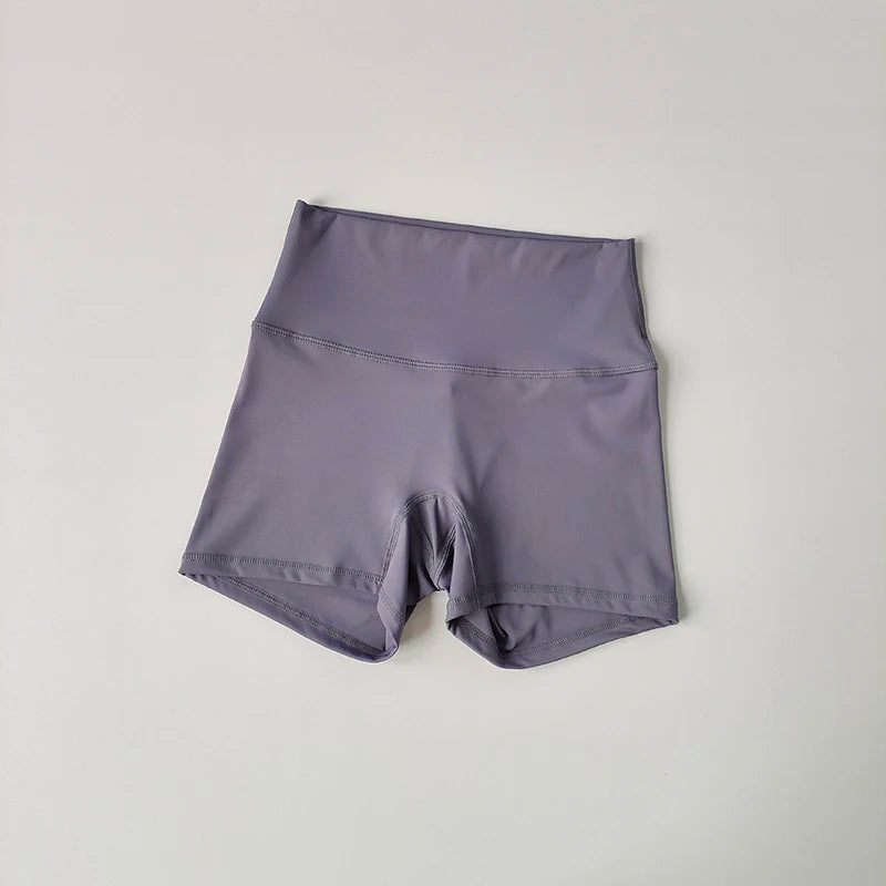 High-Waisted Sports Shorts – Nude