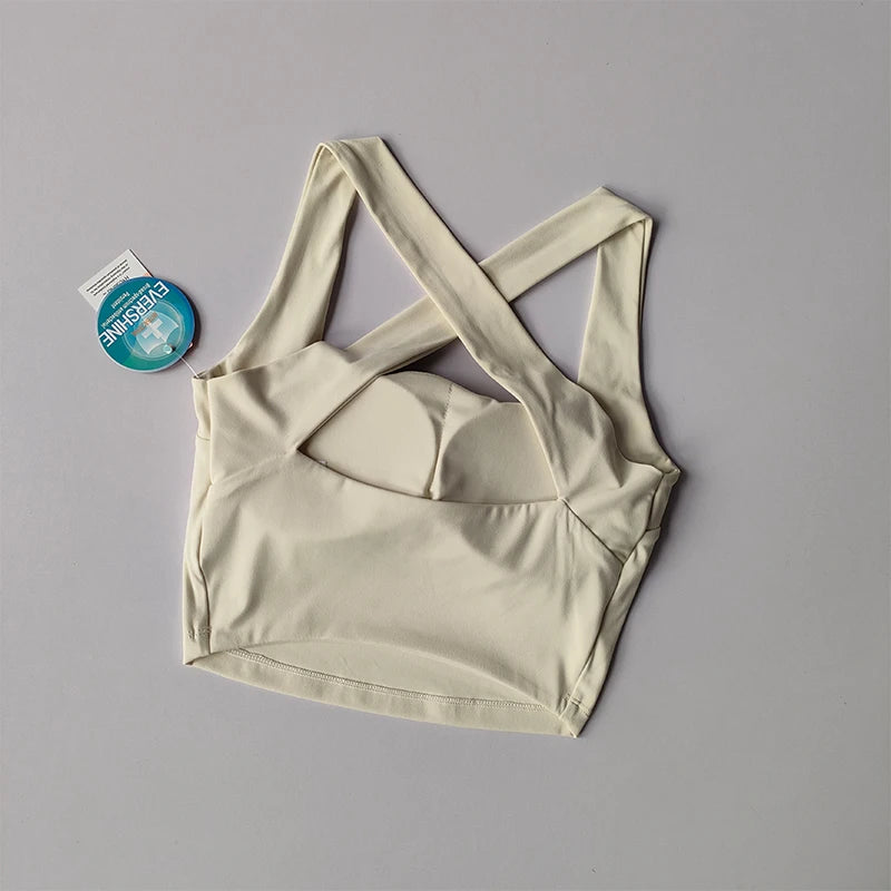 Seamless Cross-Back Sports Bra