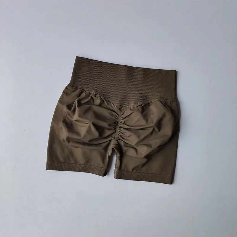 High-Waist Peach Hip Lifting Sports Shorts