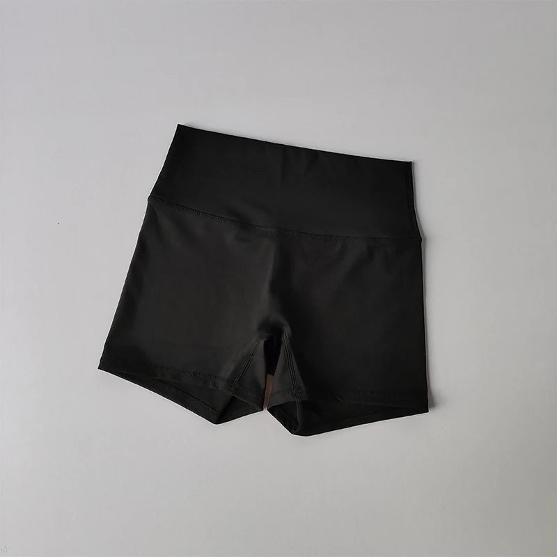 High-Waisted Sports Shorts – Nude