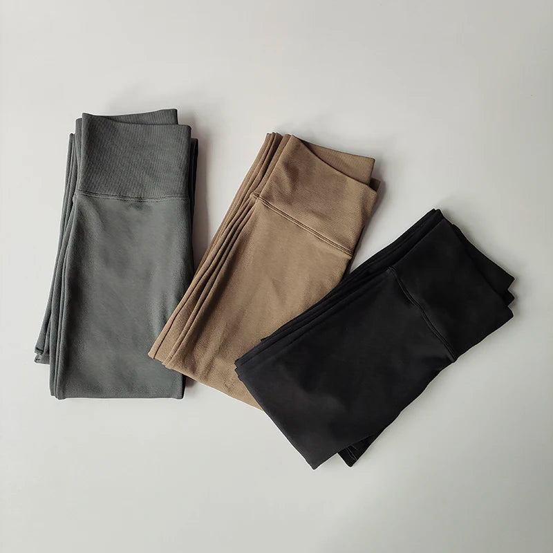 High-Waisted Flared Leggings, Compression Fit.
