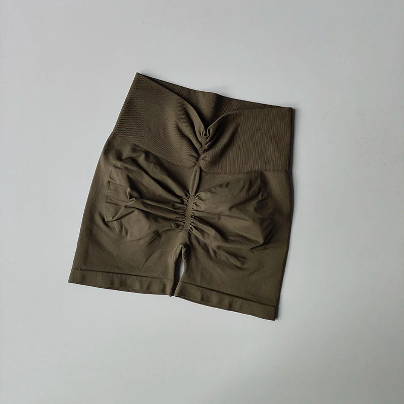 Peach-Lift High-Waist Fitness Shorts