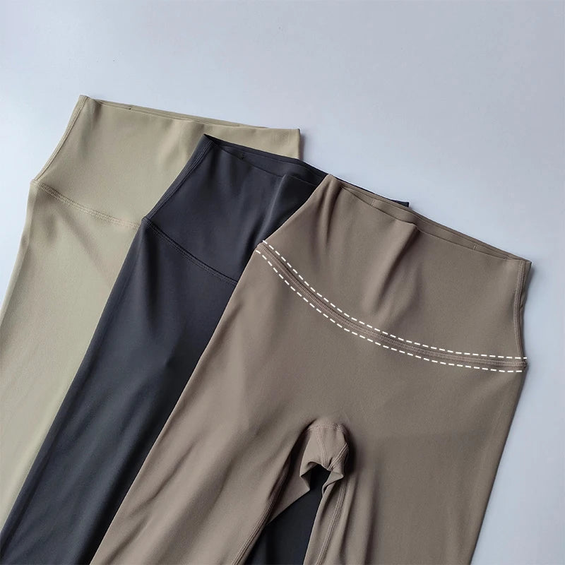 High-Waist Nude Leggings with Pockets