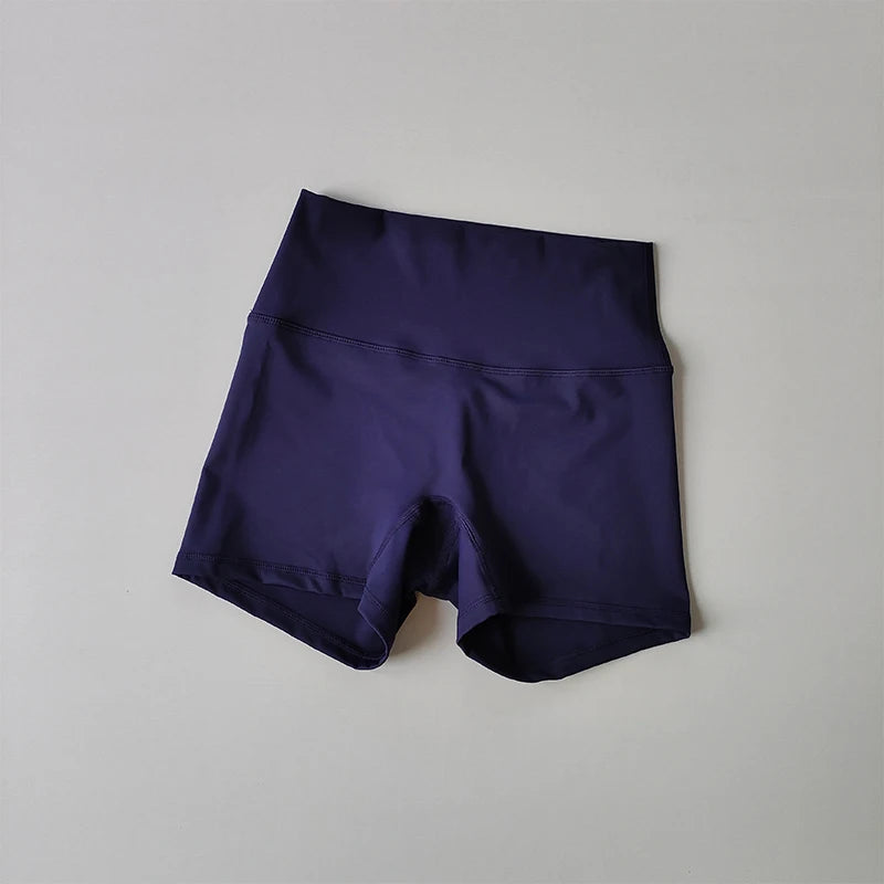 High-Waisted Sports Shorts – Nude