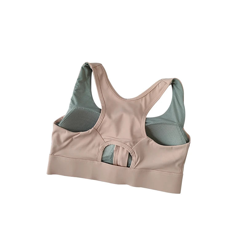 High-Impact Zipper Sports Bra
