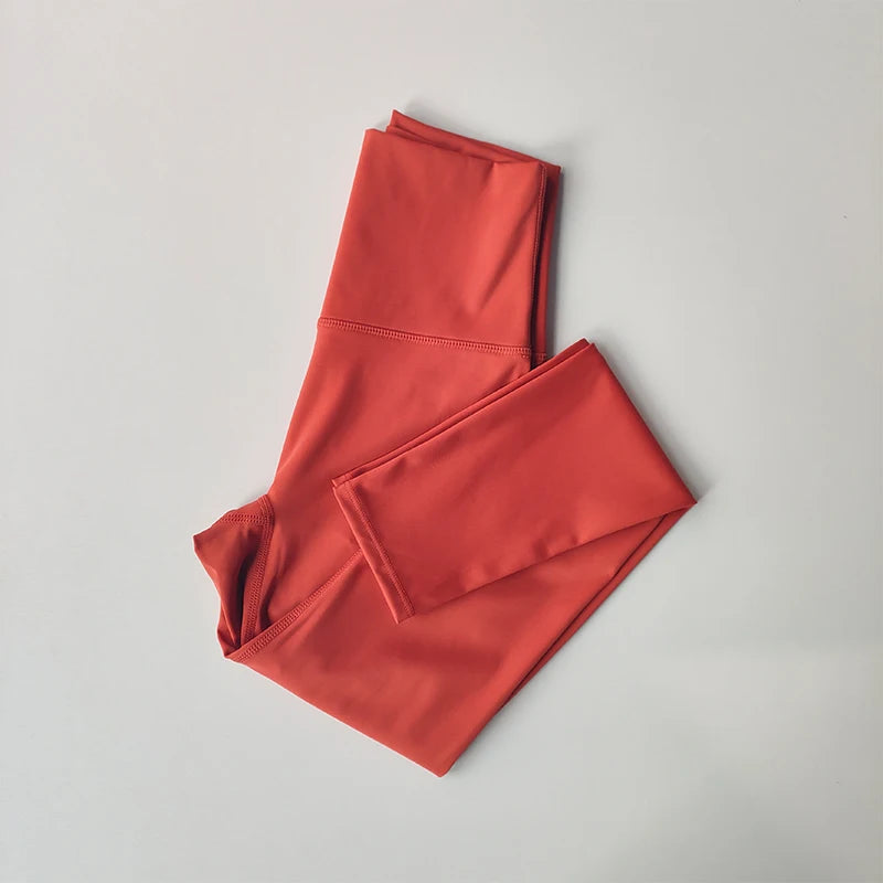 High-Waist Nude Leggings with Pockets