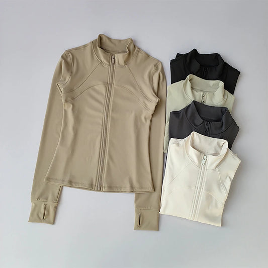High-End Standing Collar Yoga Jacket