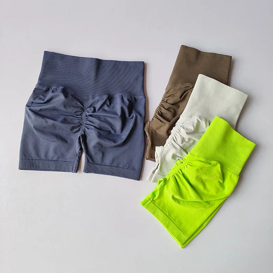High-Waist Peach Hip Lifting Sports Shorts