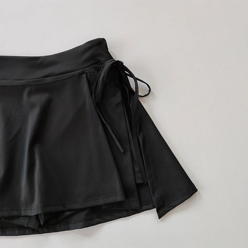 Side Split Skirt  with Pants and pocket