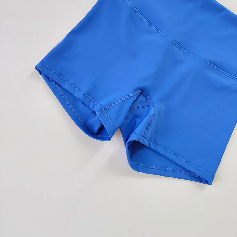 High-Waisted Sports Shorts – Nude