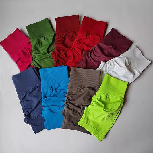 Peach-Lift High-Waist Fitness Shorts
