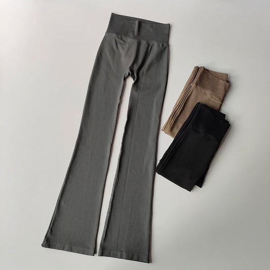 High-Waisted Flared Leggings, Compression Fit.