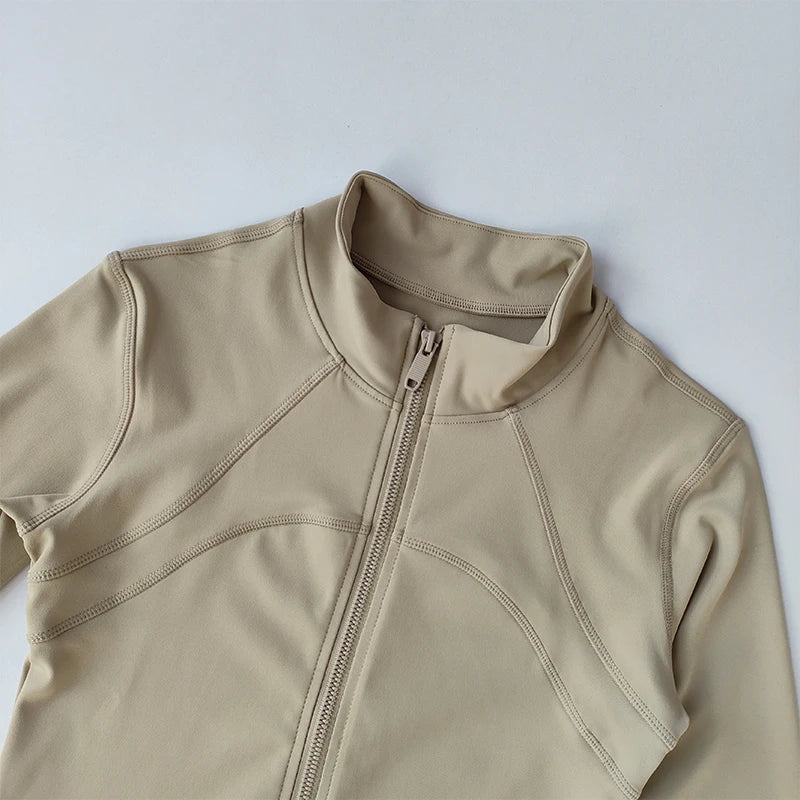 High-End Standing Collar Yoga Jacket