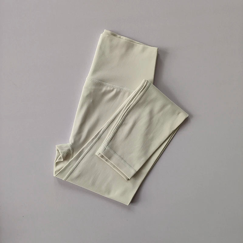 High-Waist Nude Leggings with Pockets