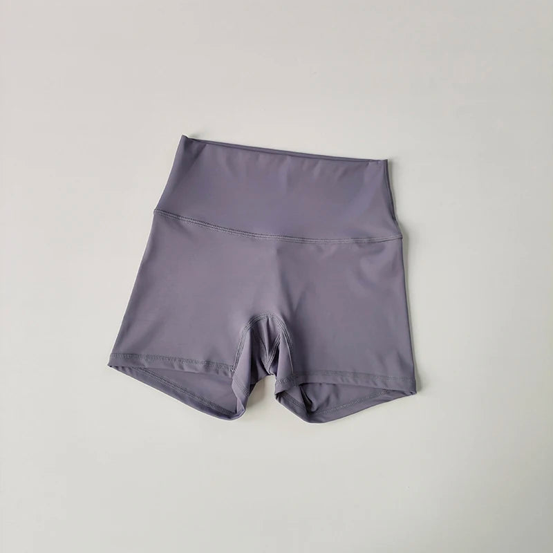 High-Waisted Sports Shorts – Nude