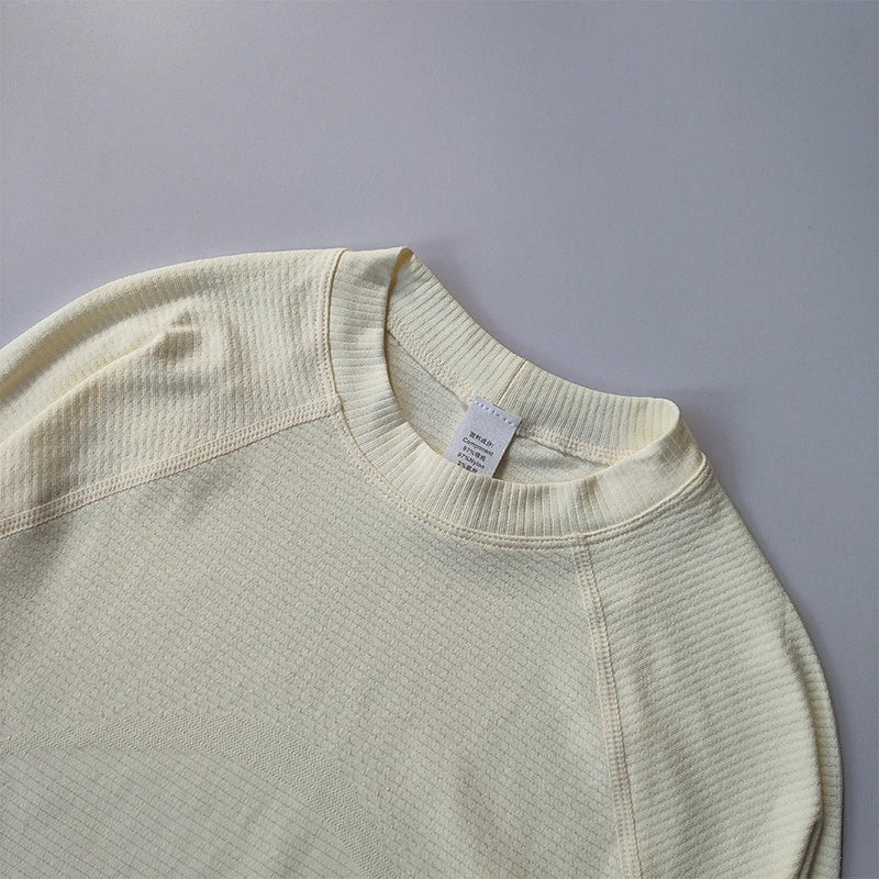Long-Sleeve Sports Top, Round Neck