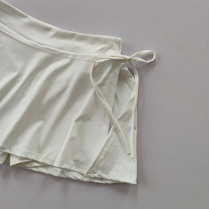 Side Split Skirt  with Pants and pocket
