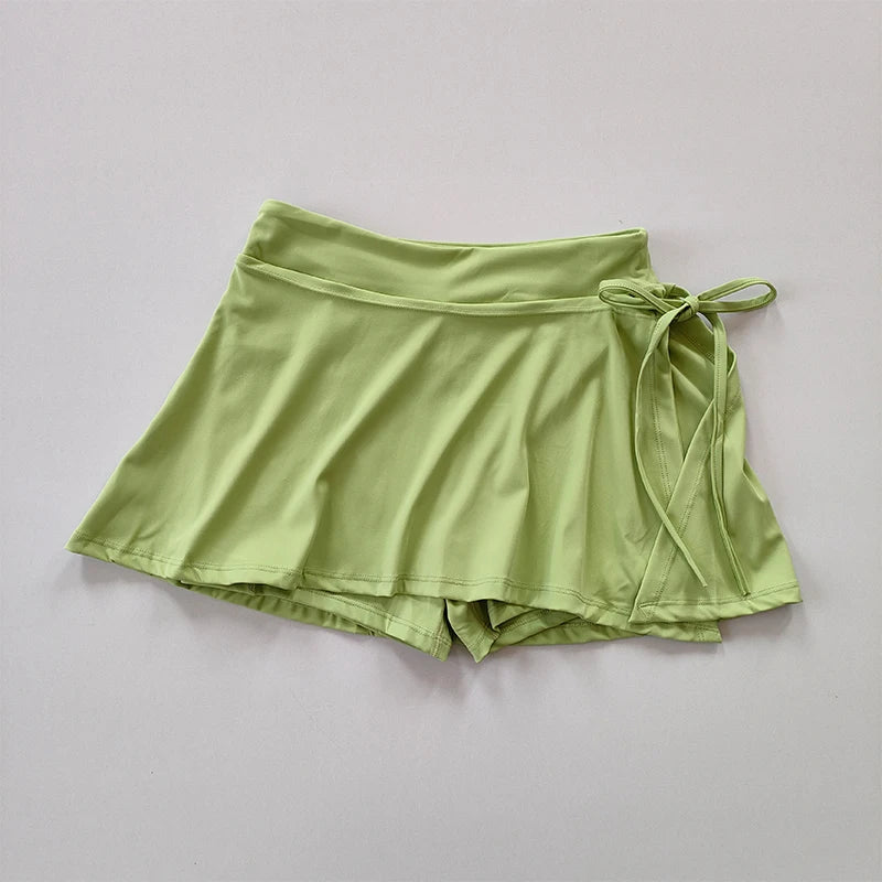 Side Split Skirt  with Pants and pocket
