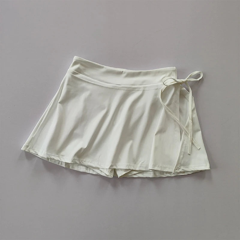 Side Split Skirt  with Pants and pocket