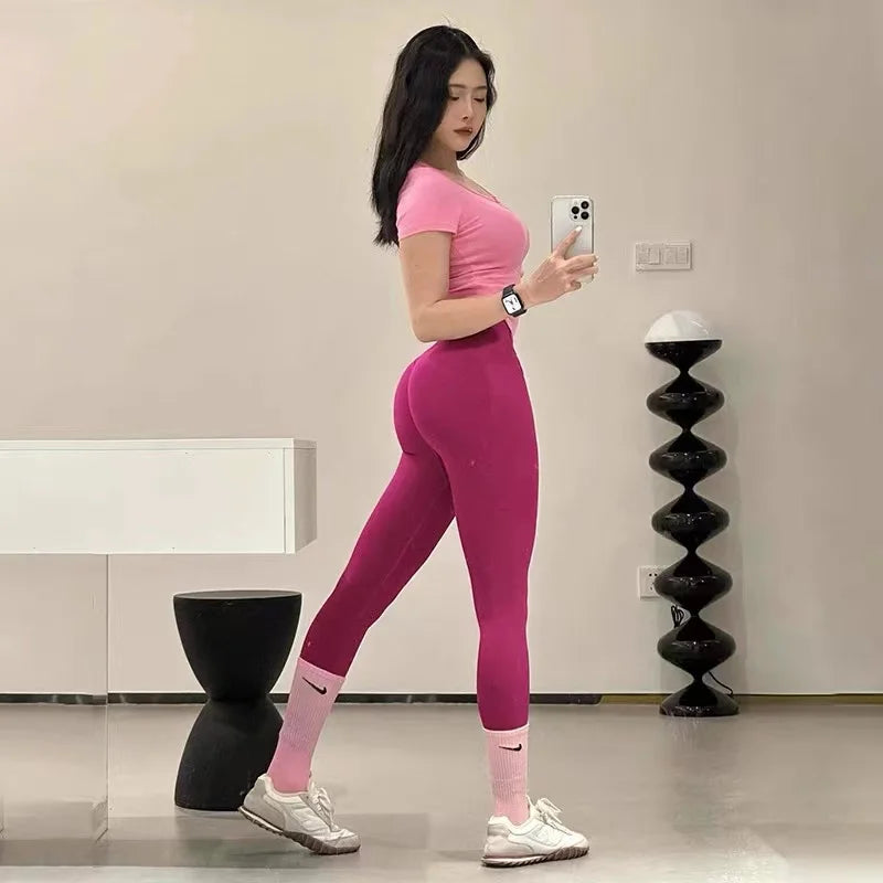 Seamless High-Waist Scrunch Butt Leggings