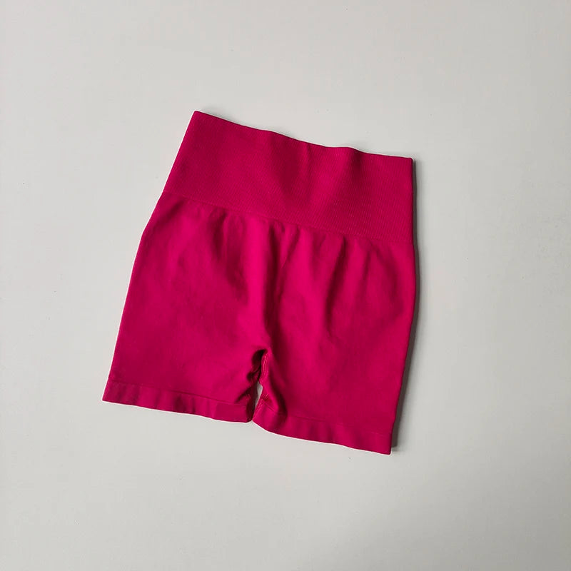 Peach-Lift High-Waist Fitness Shorts