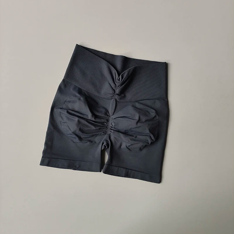 Peach-Lift High-Waist Fitness Shorts