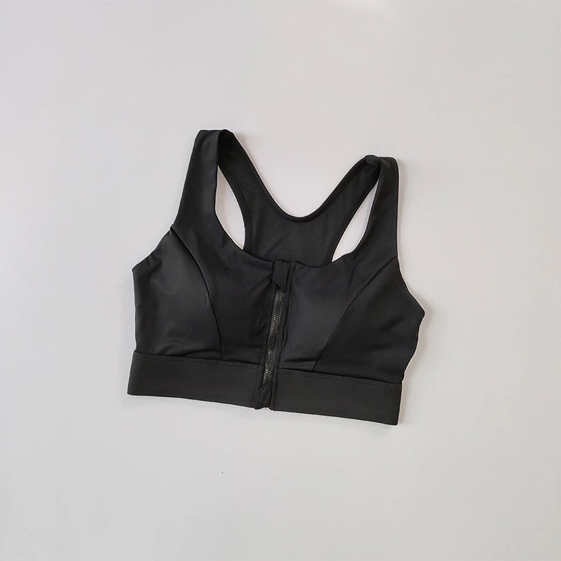 High-Impact Zipper Sports Bra