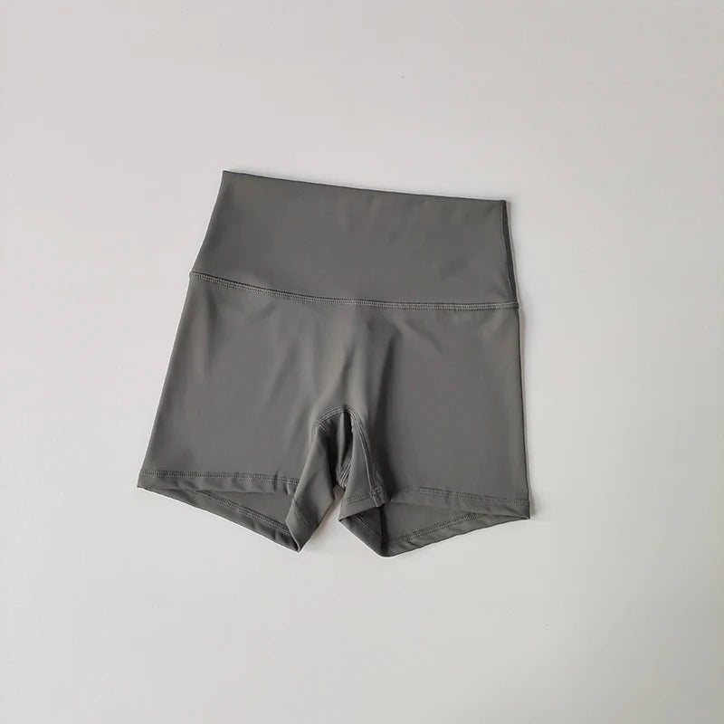 High-Waisted Sports Shorts – Nude