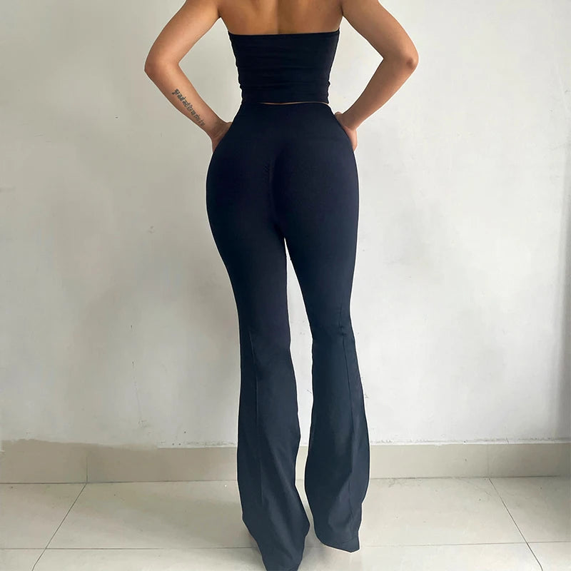 High-Waisted Flared Slimming Leggings