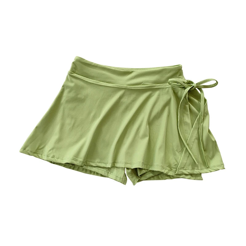 Side Split Skirt  with Pants and pocket