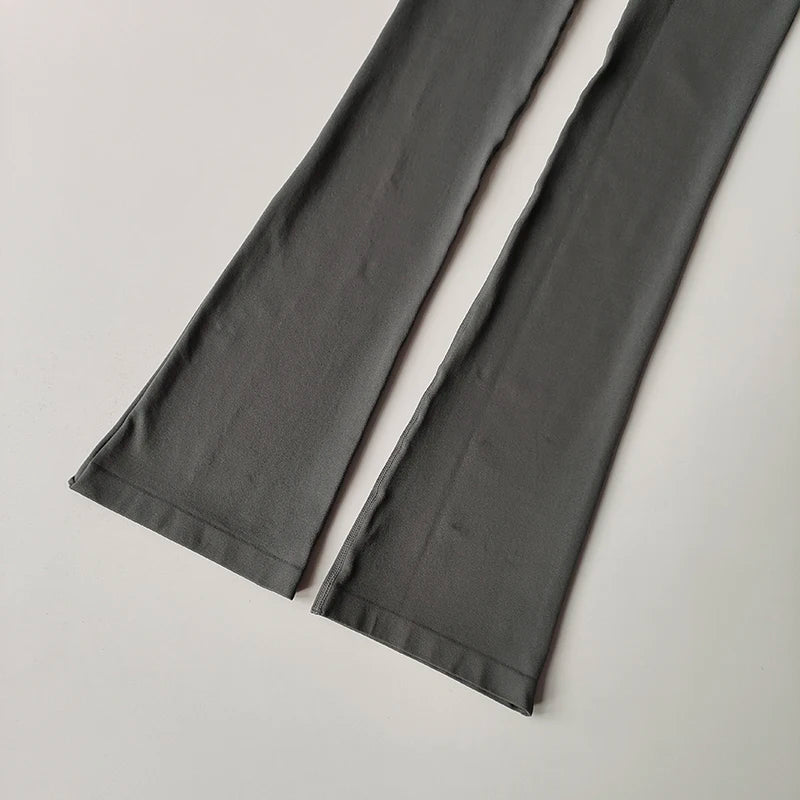 High-Waisted Flared Leggings, Compression Fit.